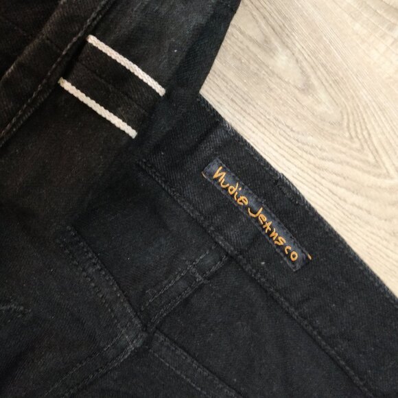 Nudie Jeans Lean Dean 30x32 Dry Black Selvage - Picture 4 of 7
